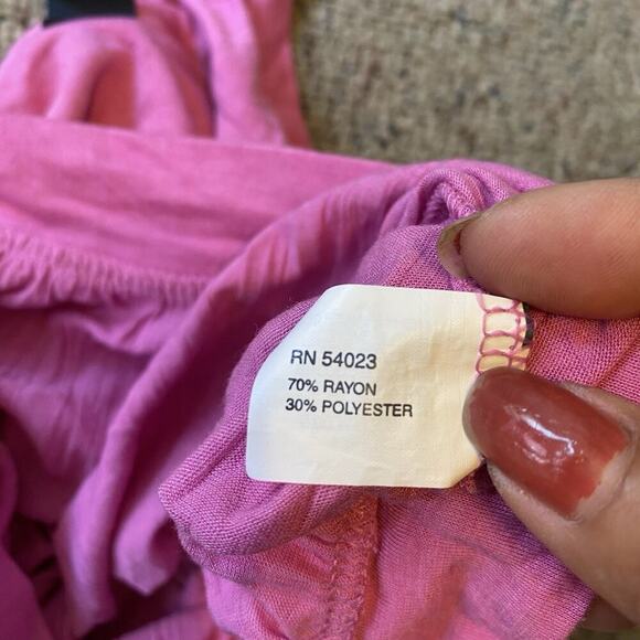 Y2K Gap Women XS Blouse Top Square Neck Pink Soft Jersey Knit Preppy Academia - Picture 4 of 7